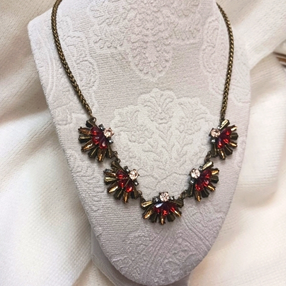 Red & Gold Jewelry Necklace - Picture 3 of 3